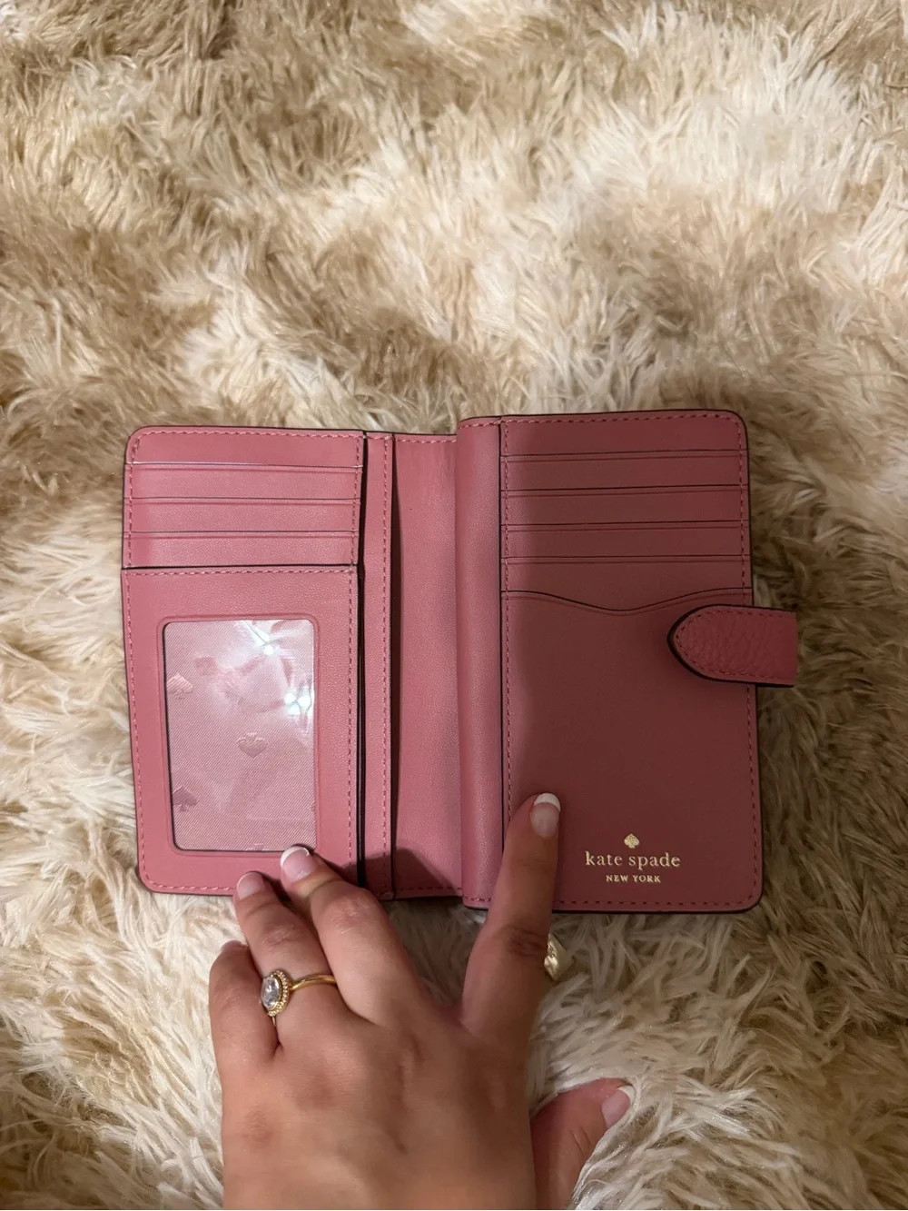 kate spade compact pebbled